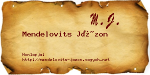 Mendelovits Jázon névjegykártya